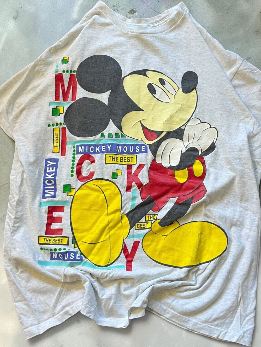 Vintage 90s Mickey Mouse Disney Graphic T-Shirt Size XL Retro Distressed Tee